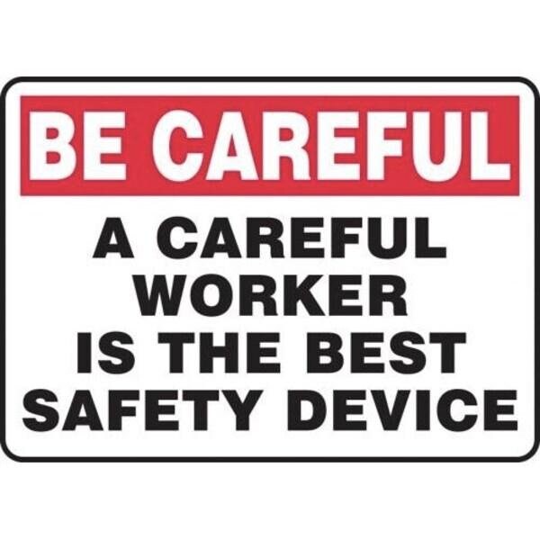 Accuform Safety Sign BE CAREFUL A CAREFUL MGNF960VA MGNF960VA - main